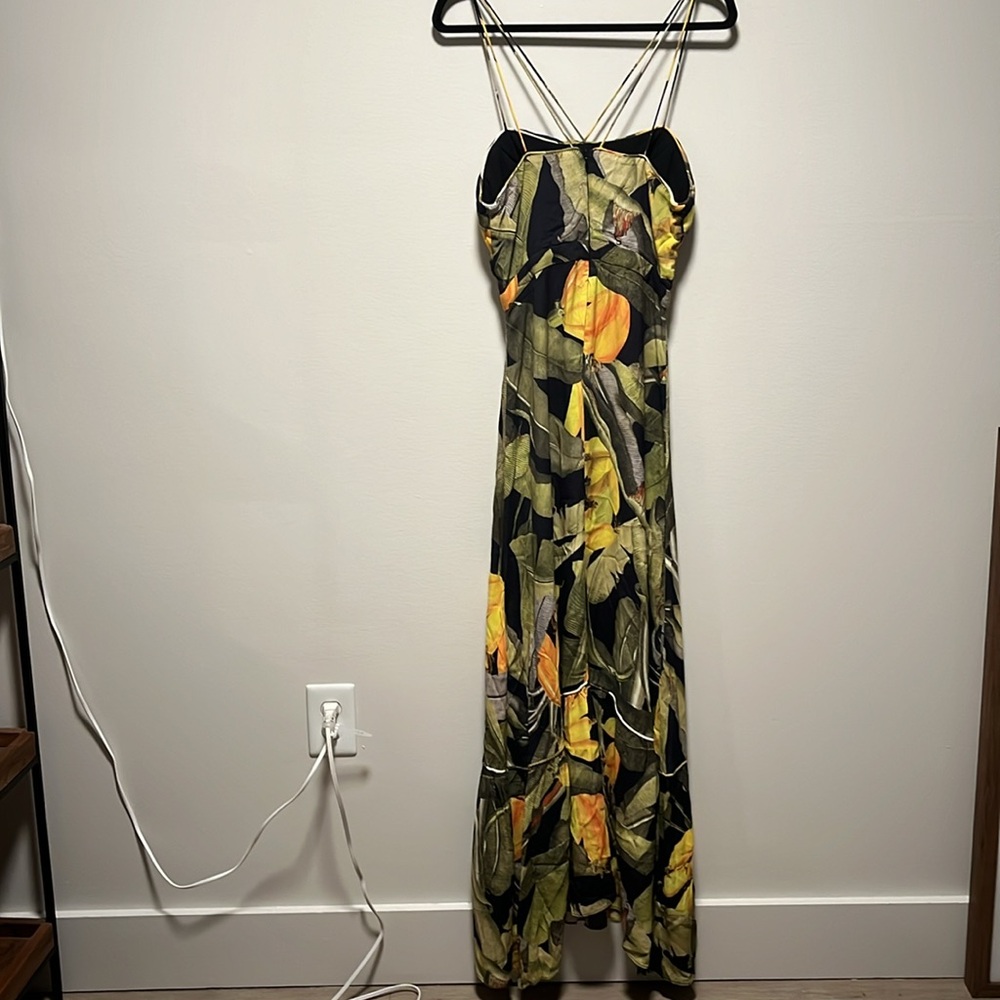 FARM Rio Black and Yellow Tropical Maxi Dress - Picture 7 of 10